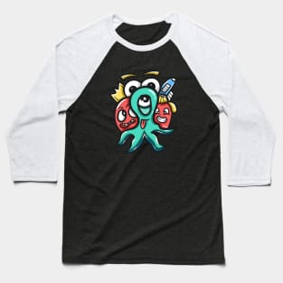 Octopus Monster Baseball T-Shirt